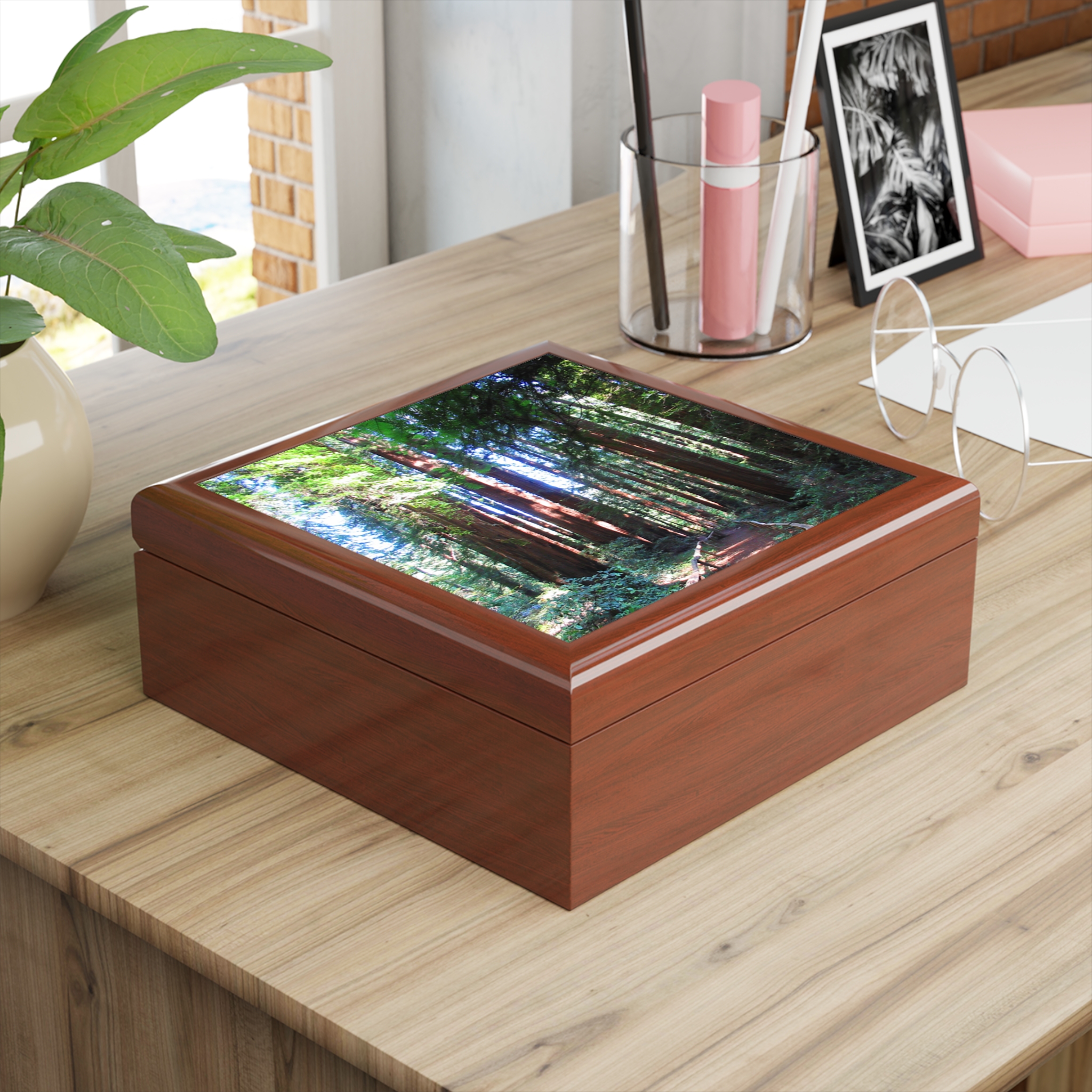 Jewelry Box California Redwood Trail - Select from 3 wood colors - Made in USA - Image 5