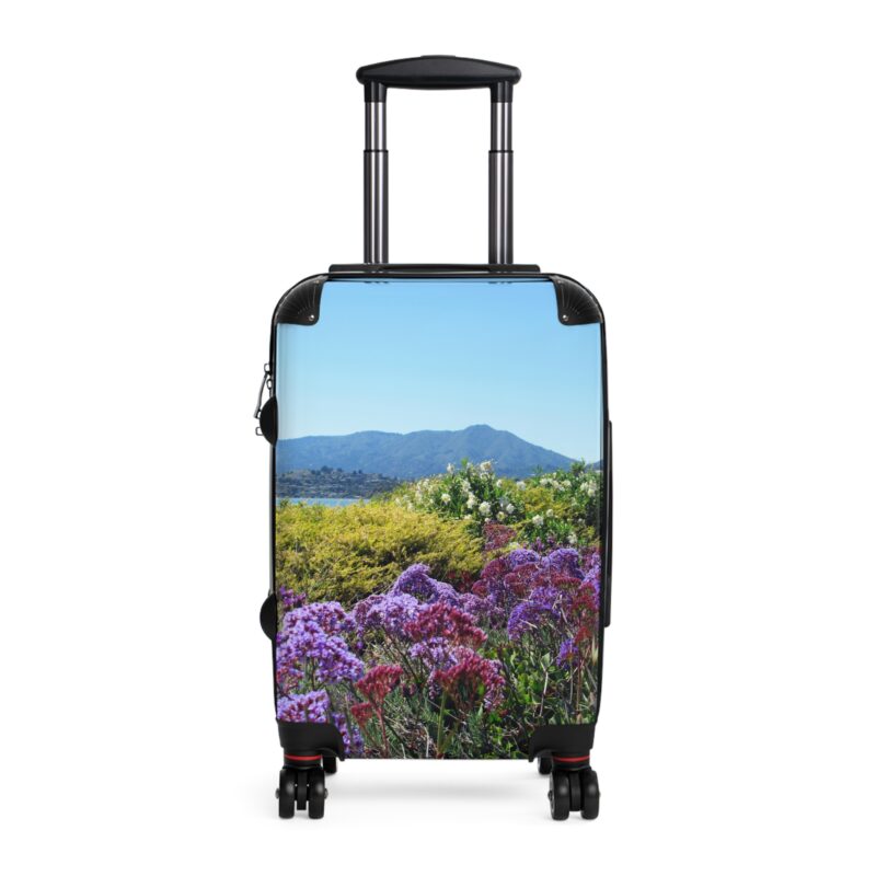 Suitcase Mt Tamalpais Purple Flowers Design - Select size
