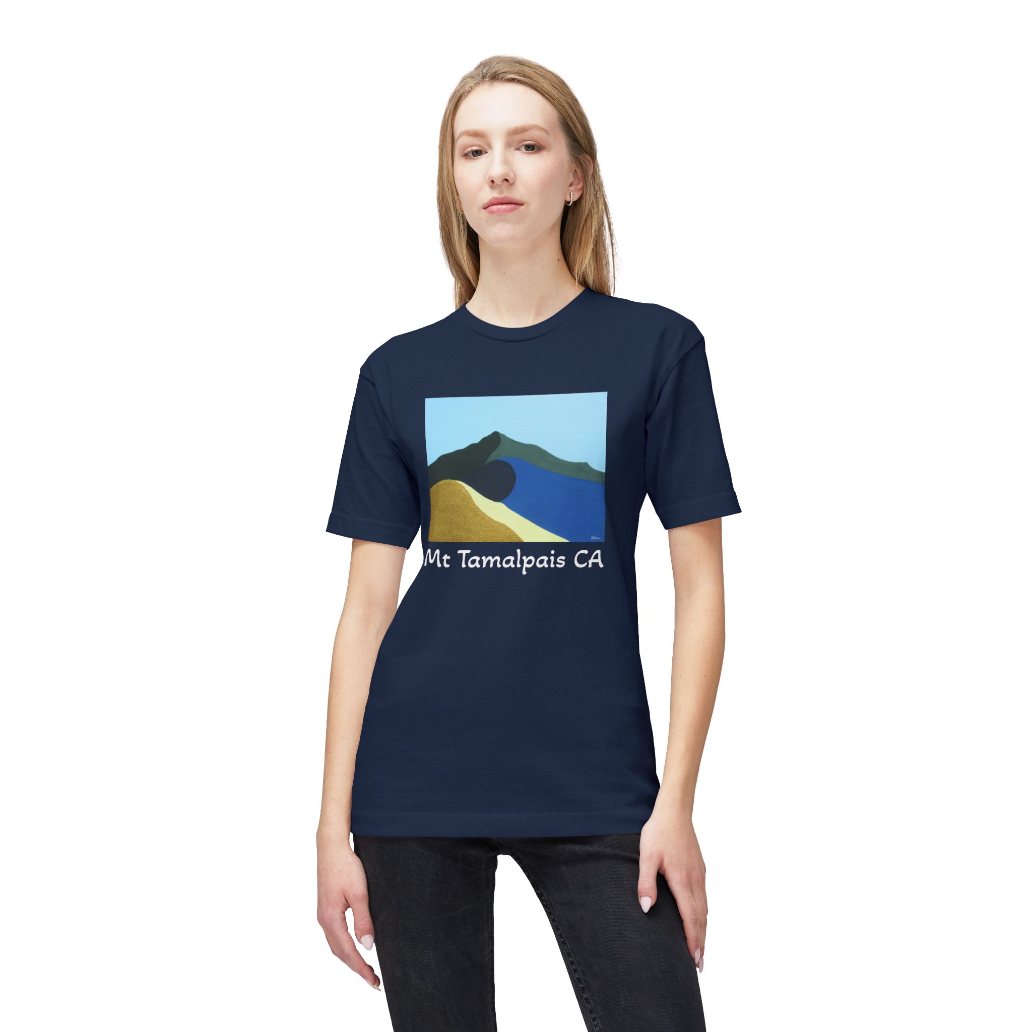 Meduim-Weight T-shirt -Colots of Mt Tamalpais Painting (print) - Select color - Made and assembled in the USA - Image 11