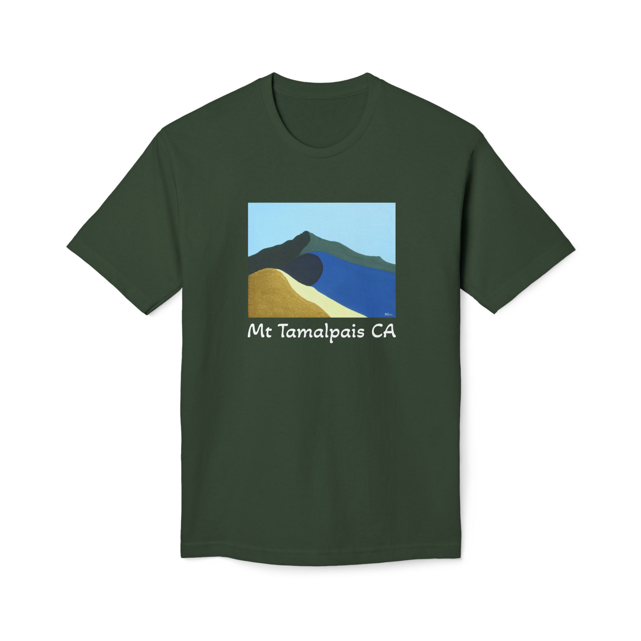 Meduim-Weight T-shirt -Colots of Mt Tamalpais Painting (print) - Select color - Made and assembled in the USA - Image 5