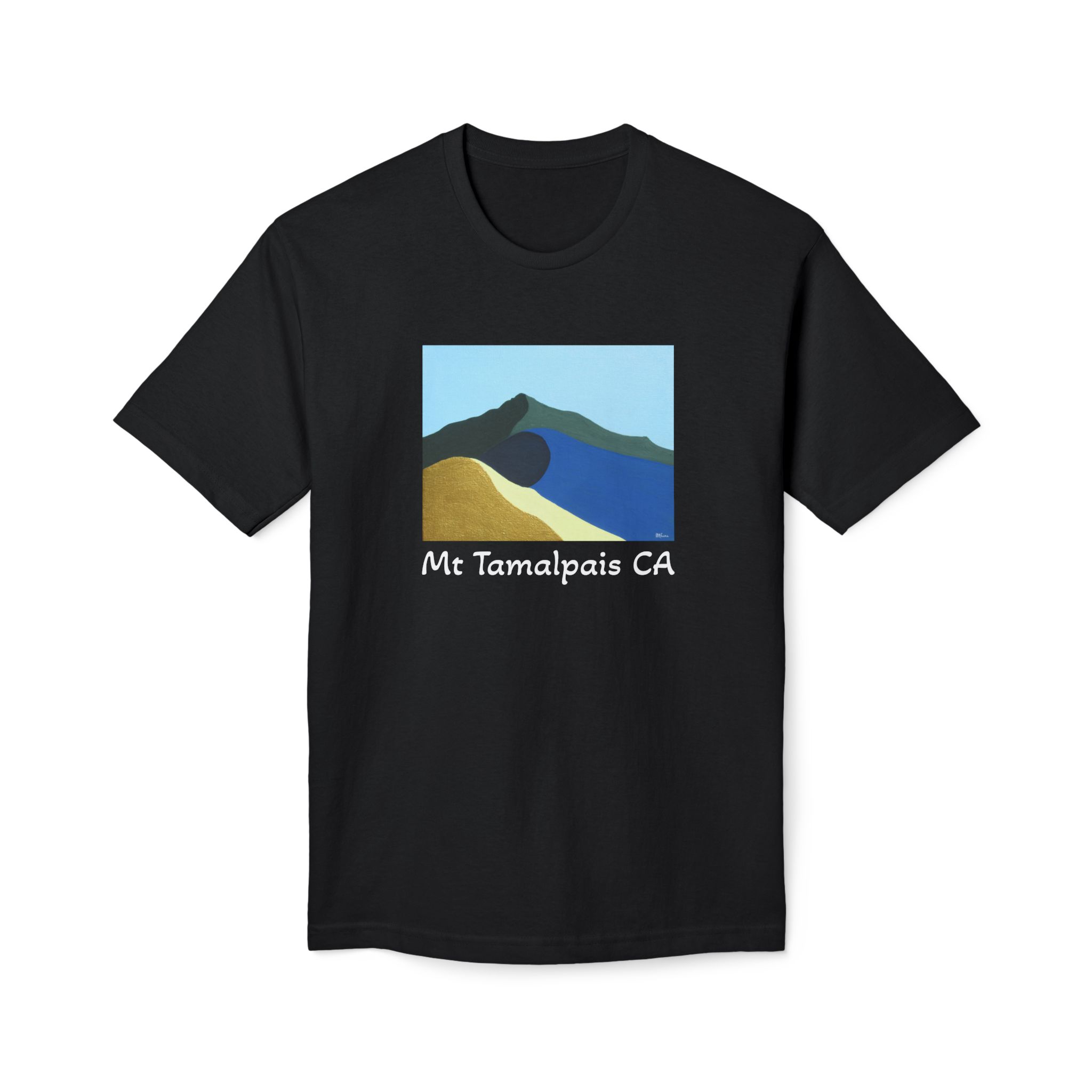 Meduim-Weight T-shirt -Colots of Mt Tamalpais Painting (print) - Select color - Made and assembled in the USA