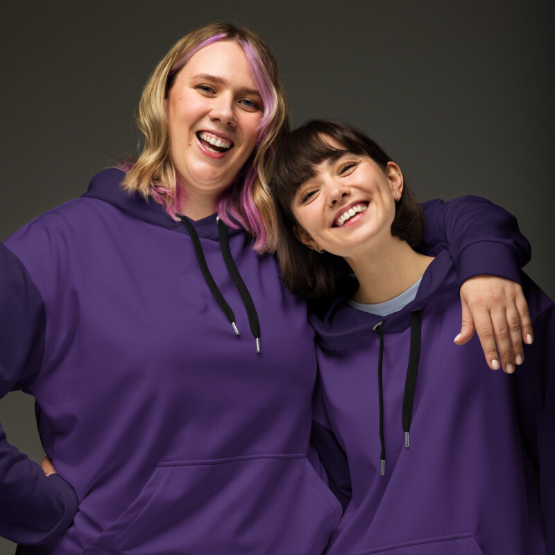 Unisex Hoodie - Block Colors Purple Power - by Mhana from Heaven