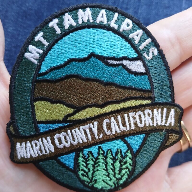 Embroidered Iron-on / Sew-on Patch - Mt Tamalpais Marin County California Oval Souvenir Design - Made in USA