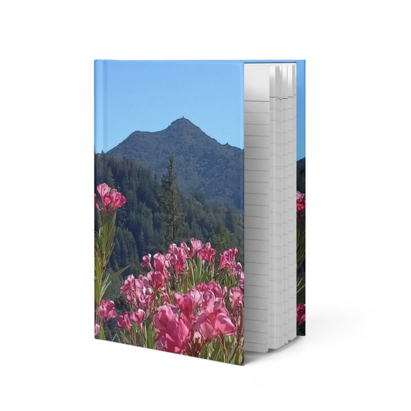 Hardcover journal matte Mt Tamalpais Pink Flowers - Made in USA