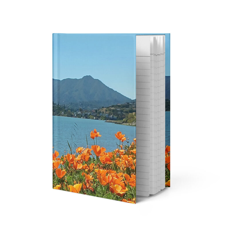 Hardcover journal matte - Mt Tamalpais California Poppies - Made in USA