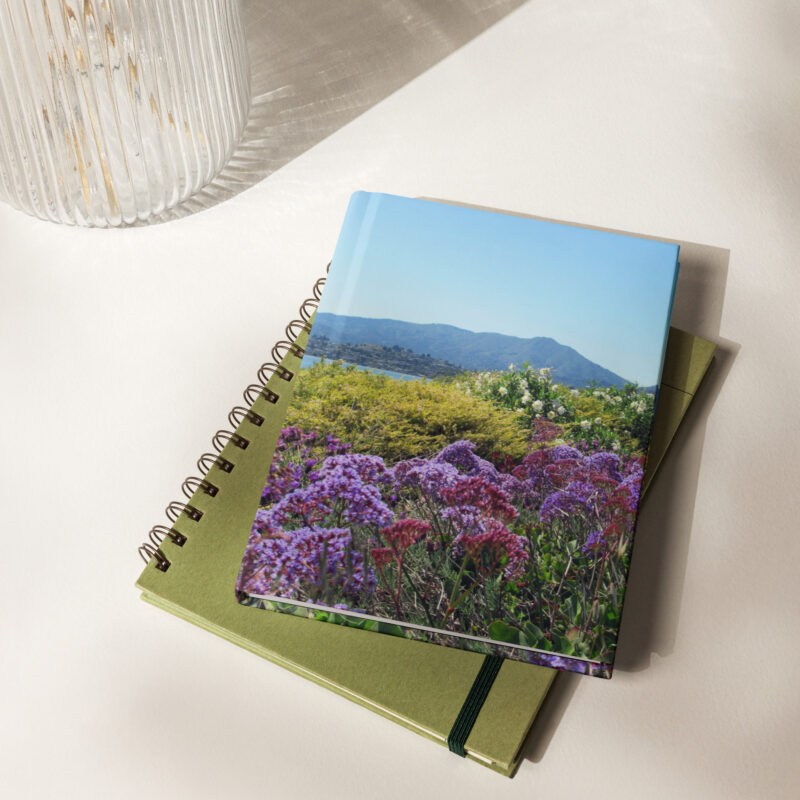 Hardcover journal matte Mt Tamalpais Purple Flowers - Made in USA