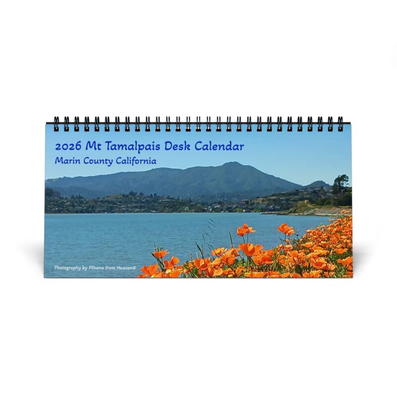 2026 Desk Calendar - Scenic Mt Tamalpais Marin County California - Made in USA