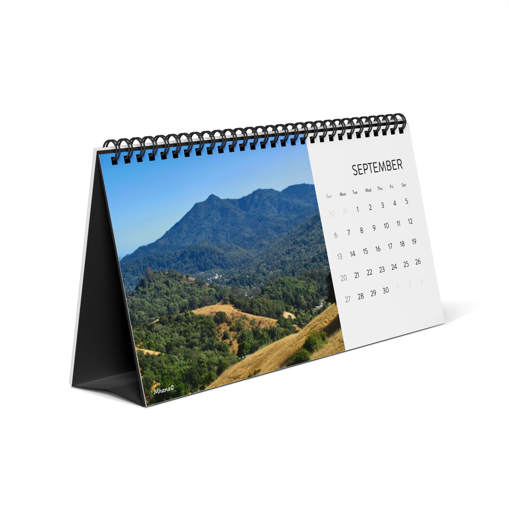 2026 Desk Calendar - Scenic Mt Tamalpais Marin County California - Made in USA - Image 2