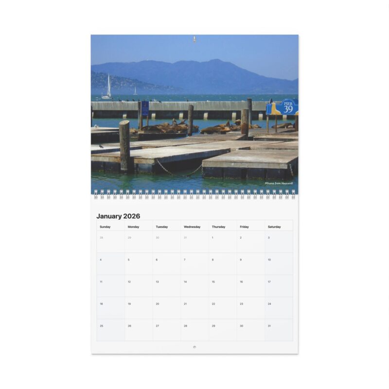 Scenic 2026 Wall Calendar - Mt Tamalpais Marin County California - 2 page layout - Made in USA - 11" x 8.5", Matte