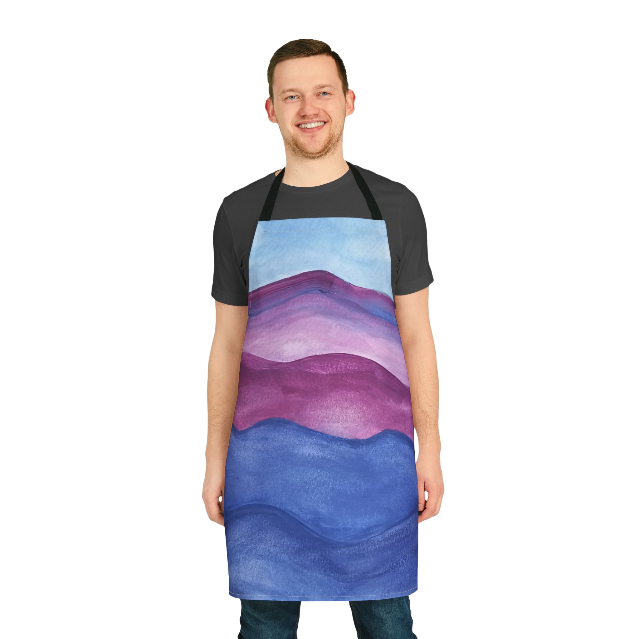 Apron - Purple Mountains Majesty Painting (print) - Made in USA - PFY - Image 4