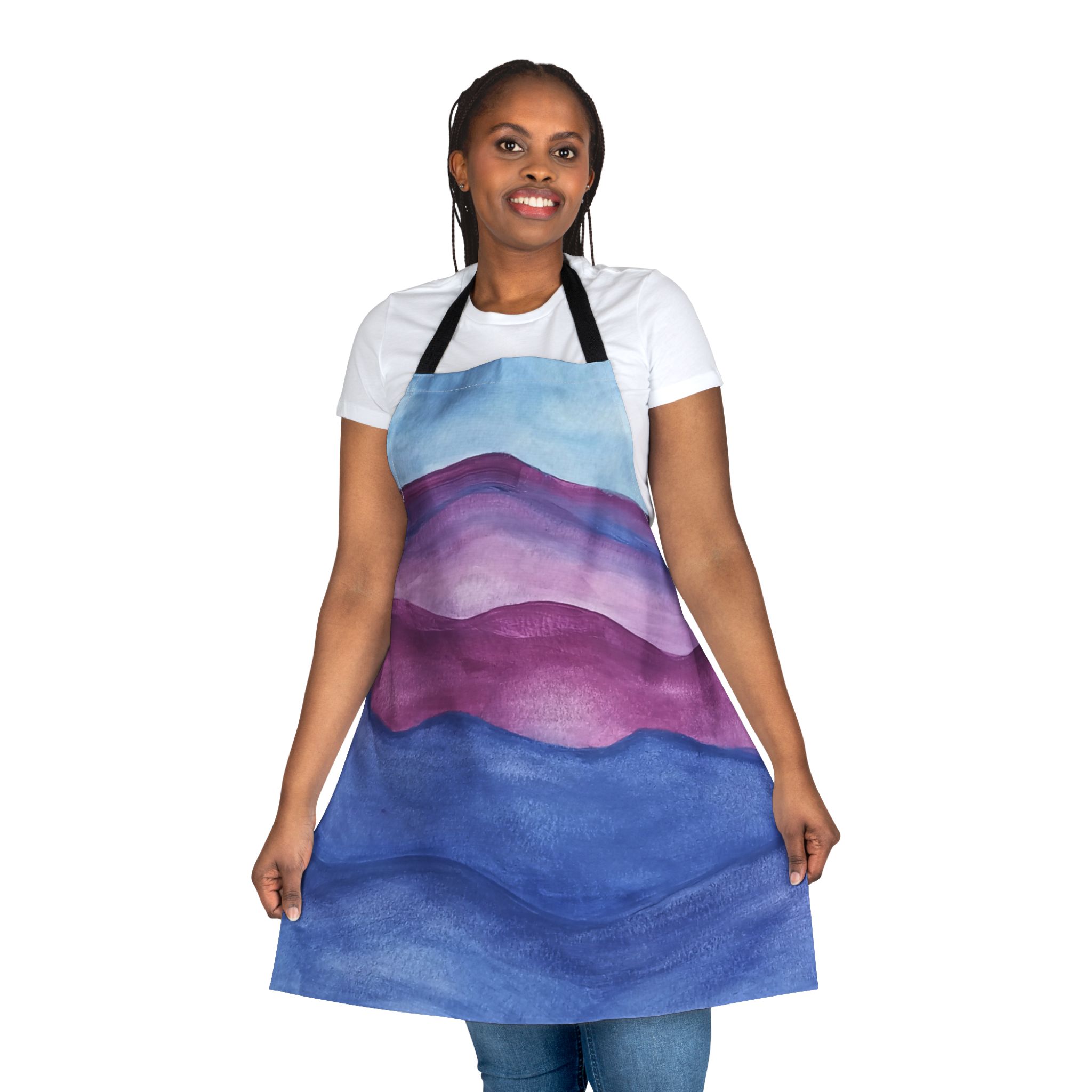 Apron - Purple Mountains Majesty Painting (print) - Made in USA - PFY - Image 2