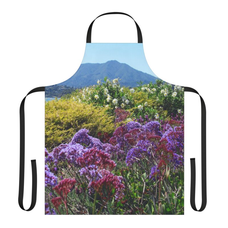 Apron - Mt Tamalpais Purple Flowers Tiburon California - Made in USA - PFY