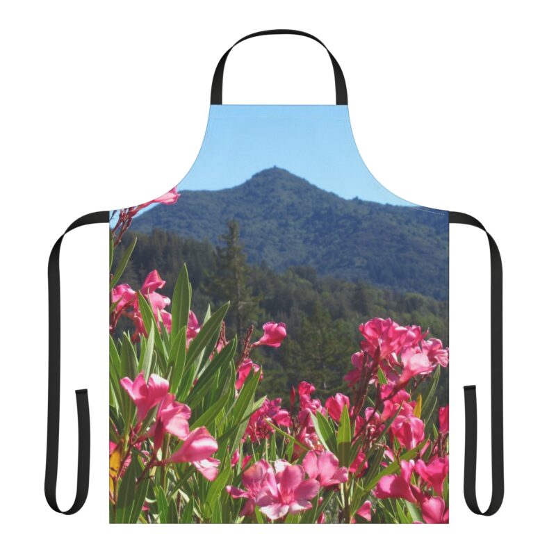 Apron - Floral Mt Tamalpais Pink Flowers Design - Made in USA - PFY