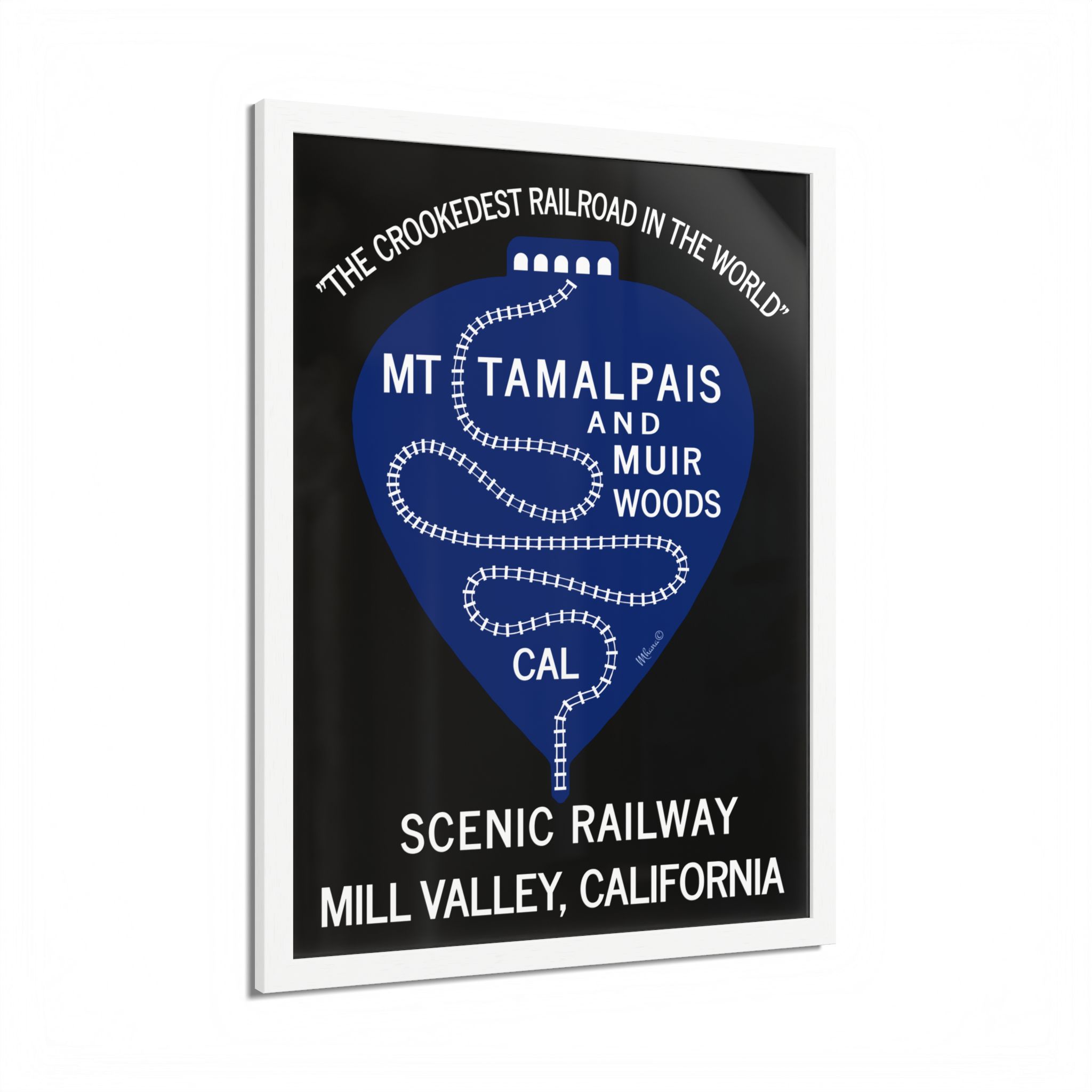 Vintage 1911 Mt Tamalpais Muir Woods Railroad Mill Valley California - Hand-crafted wooden frame - select options - Made in USA - PFY - Image 18