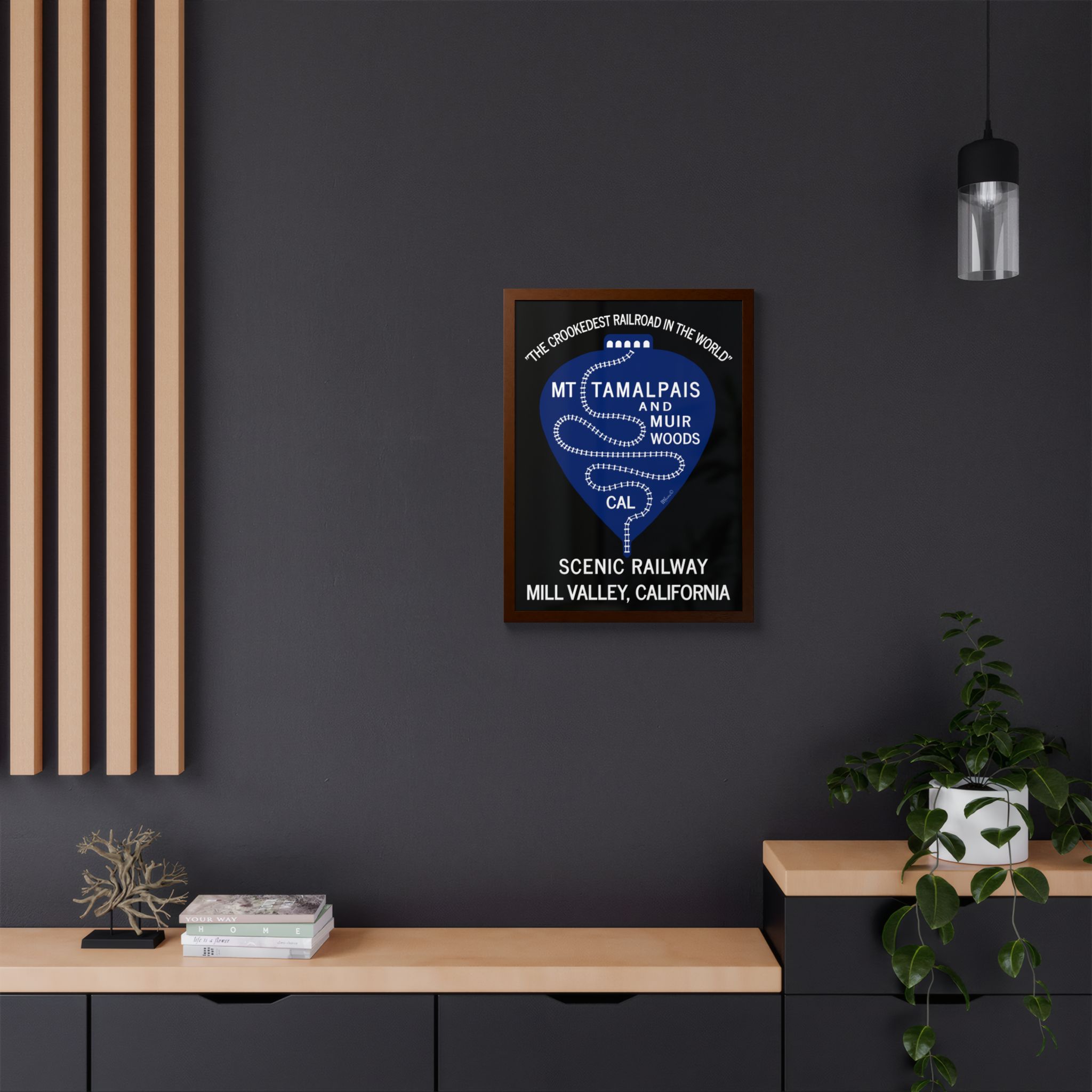 Vintage 1911 Mt Tamalpais Muir Woods Railroad Mill Valley California - Hand-crafted wooden frame - select options - Made in USA - PFY - Image 16