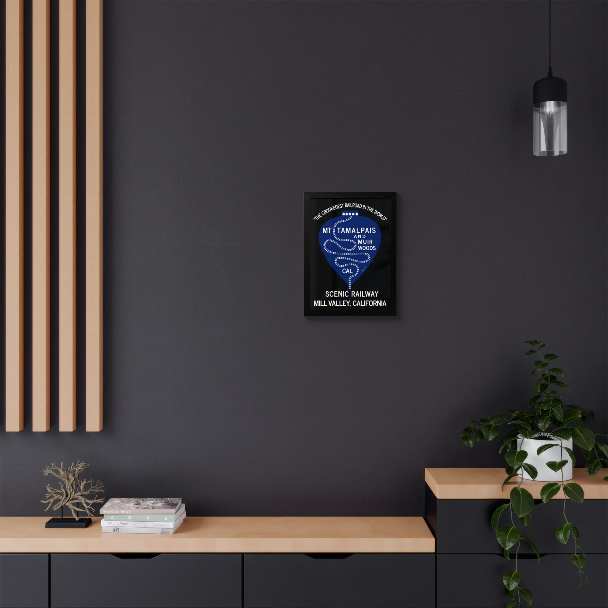 Vintage 1911 Mt Tamalpais Muir Woods Railroad Mill Valley California - Hand-crafted wooden frame - select options - Made in USA - PFY - Image 12