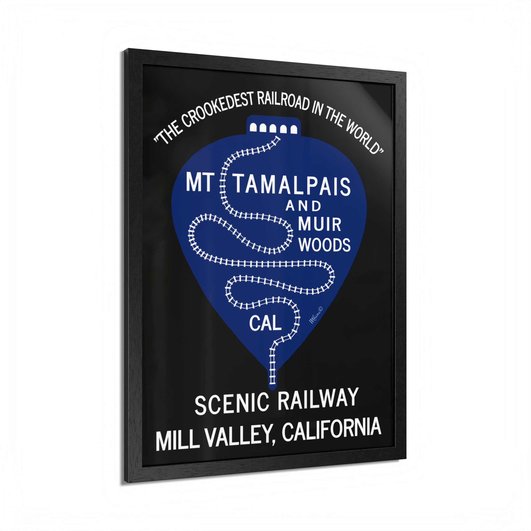 Vintage 1911 Mt Tamalpais Muir Woods Railroad Mill Valley California - Hand-crafted wooden frame - select options - Made in USA - PFY - Image 22