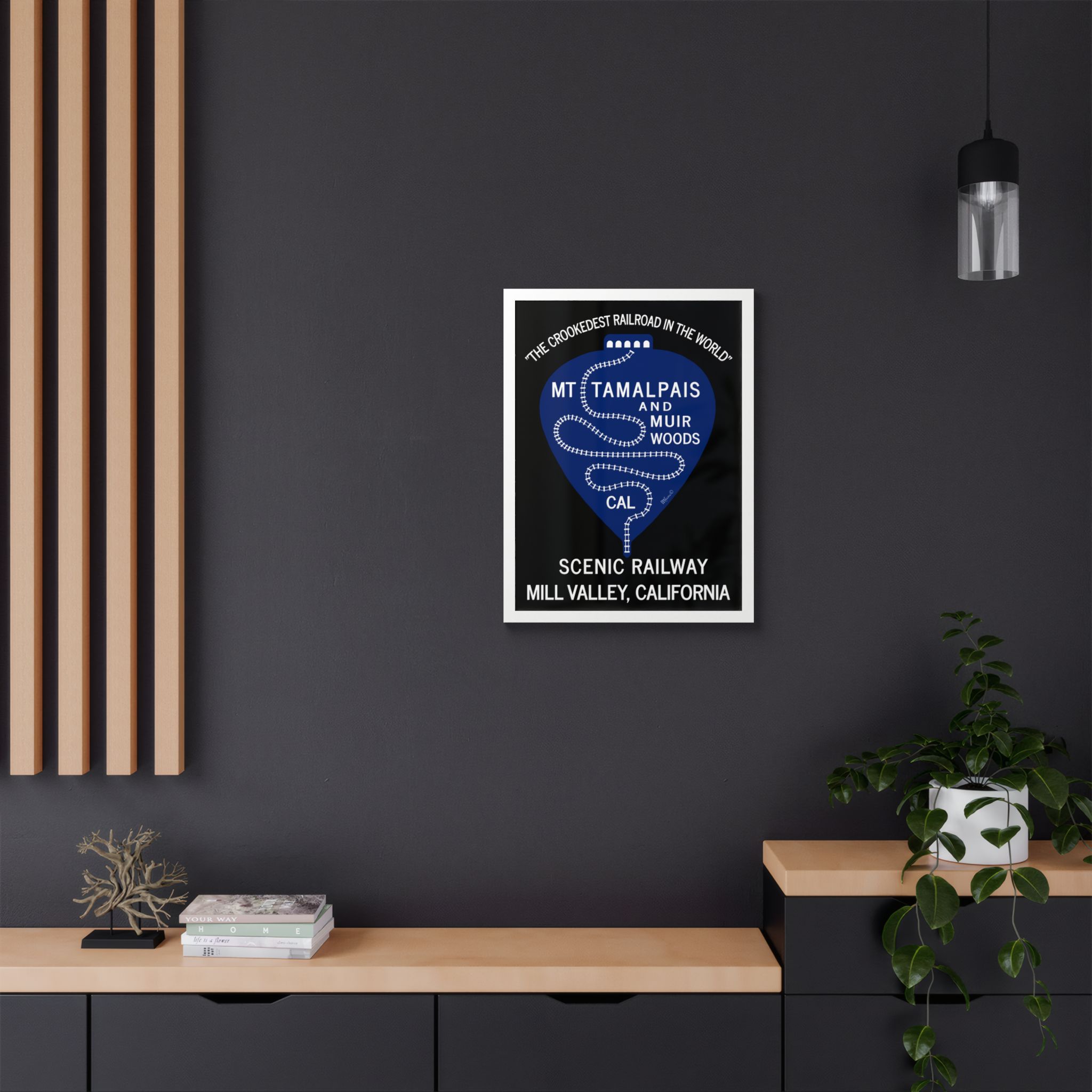 Vintage 1911 Mt Tamalpais Muir Woods Railroad Mill Valley California - Hand-crafted wooden frame - select options - Made in USA - PFY - Image 20