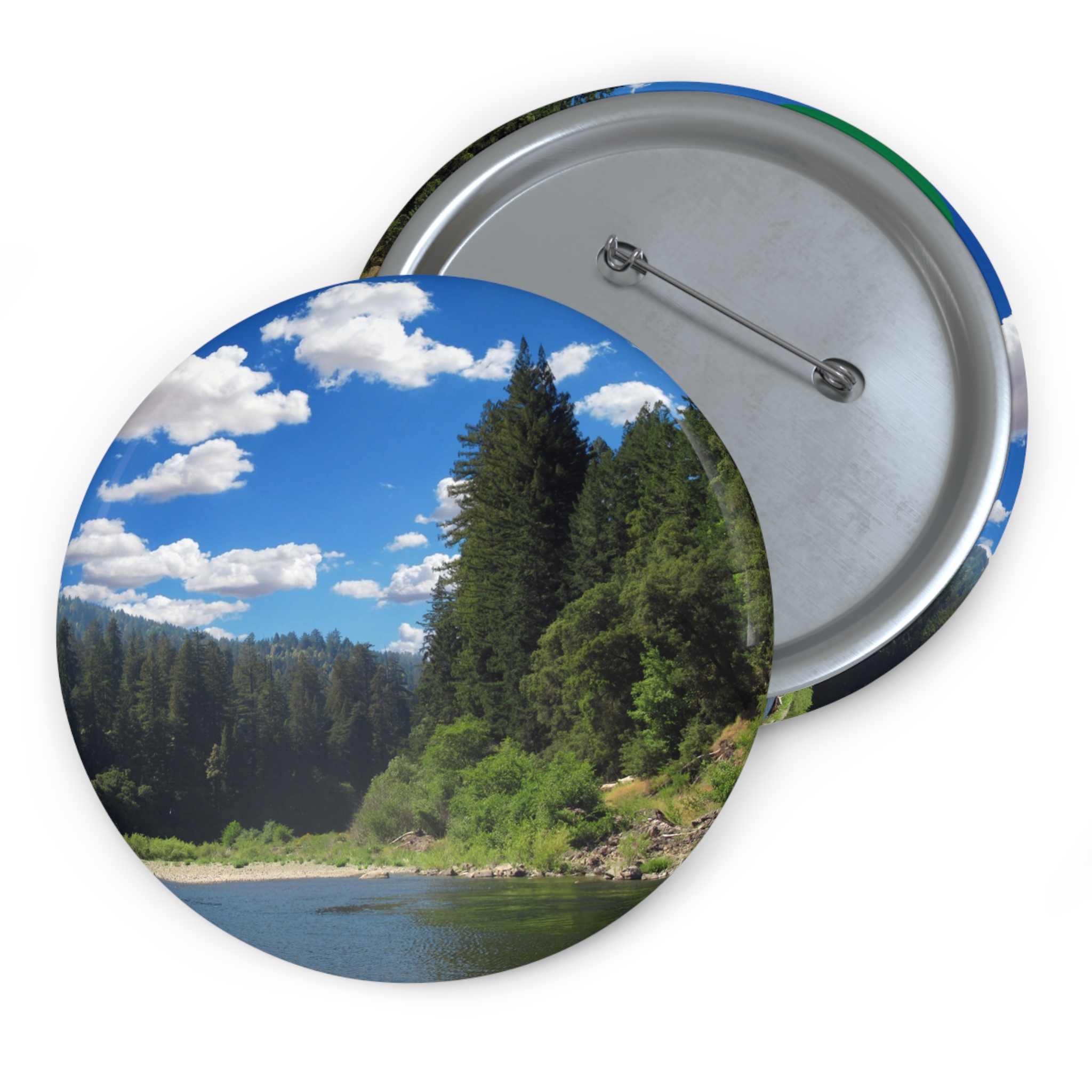 Richardson Grove California State Park - Redwoods Eel River Humboldt County - Scenic Landscape Pin Button — select size - Image 3