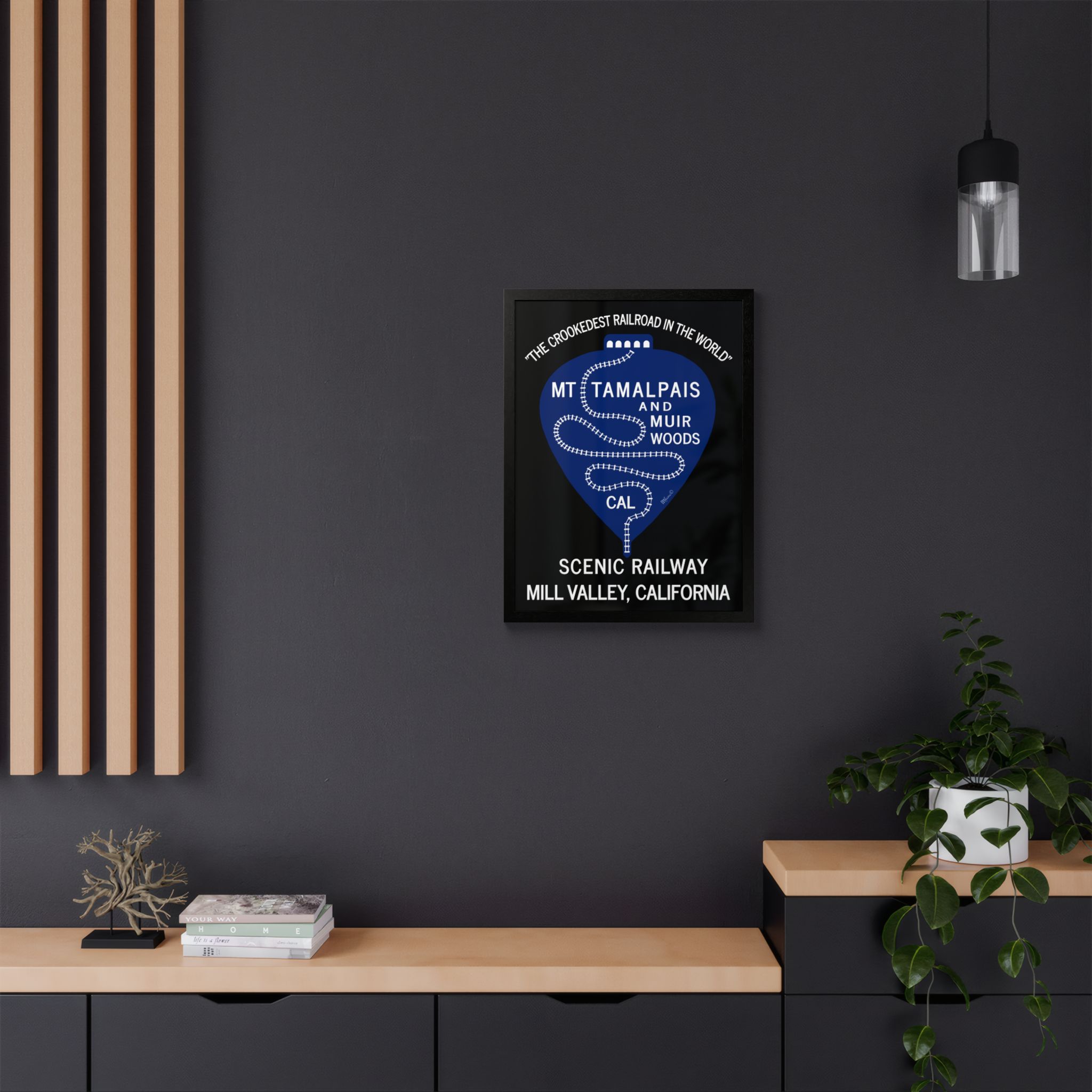 Vintage 1911 Mt Tamalpais Muir Woods Railroad Mill Valley California - Hand-crafted wooden frame - select options - Made in USA - PFY - Image 24