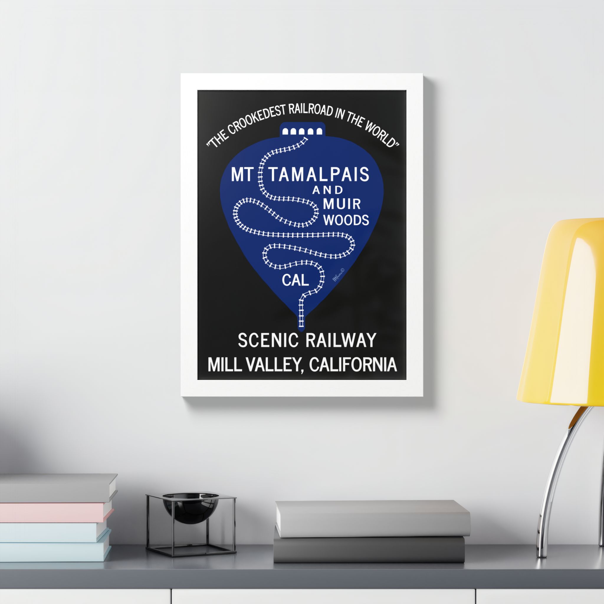 Vintage 1911 Mt Tamalpais Muir Woods Railroad Mill Valley California - Hand-crafted wooden frame - select options - Made in USA - PFY - Image 7