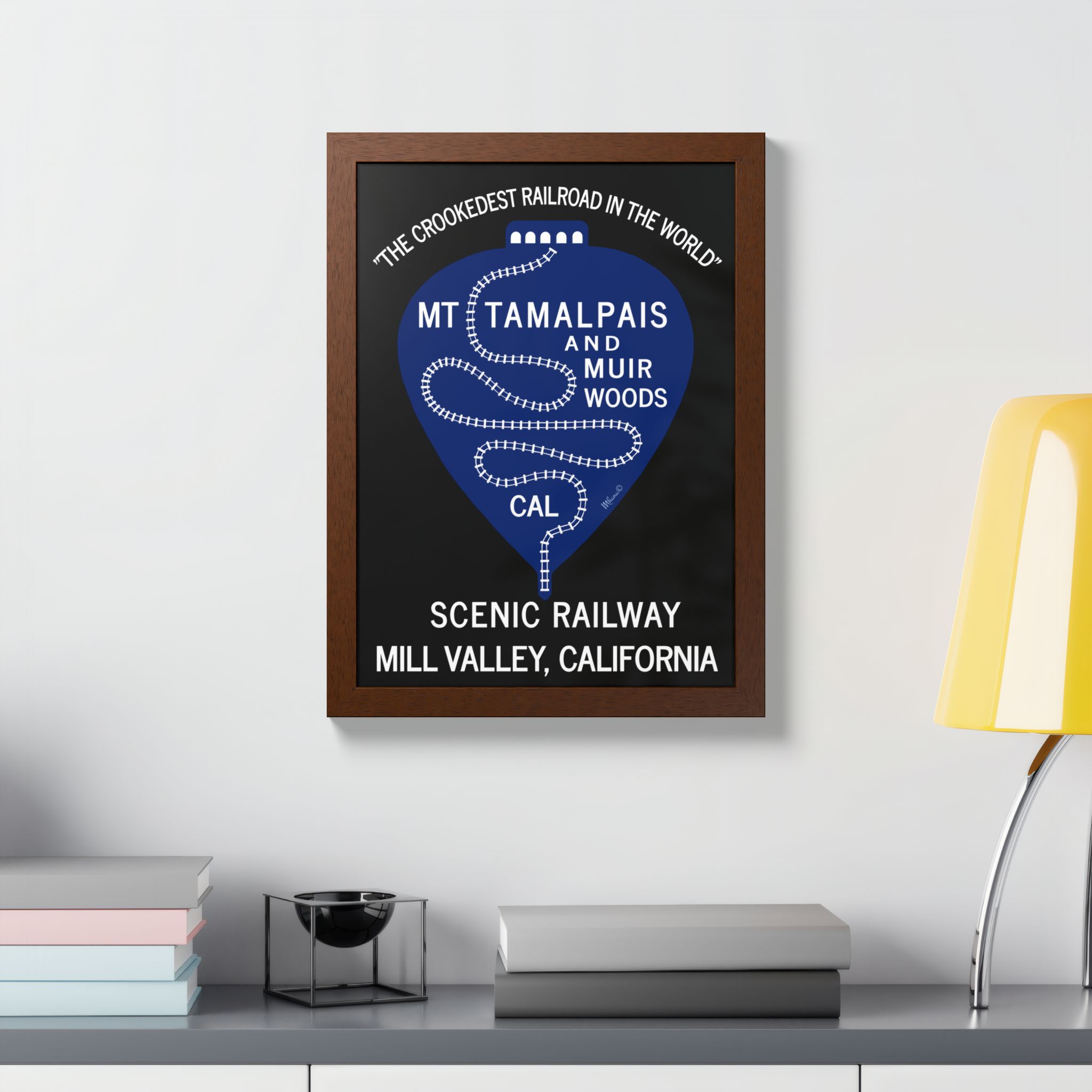 Vintage 1911 Mt Tamalpais Muir Woods Railroad Mill Valley California - Hand-crafted wooden frame - select options - Made in USA - PFY - Image 3