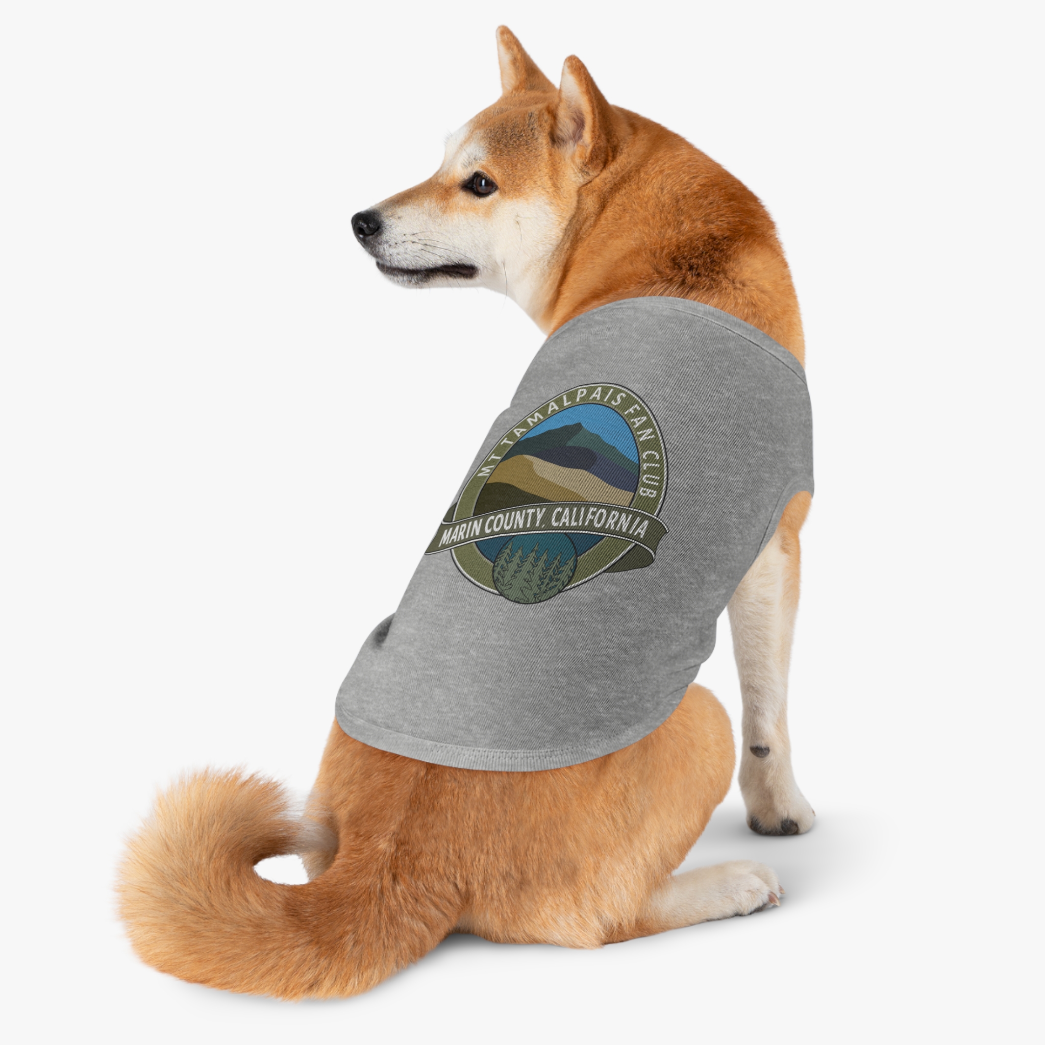 Cute Pet Tank Top - Oval Mt Tamalpais Fan Club Marin County California Souvenir Design - Pet Apparel for Dog and Cat Lovers - Select size and color - Made in AZ USA - PFY - Image 18