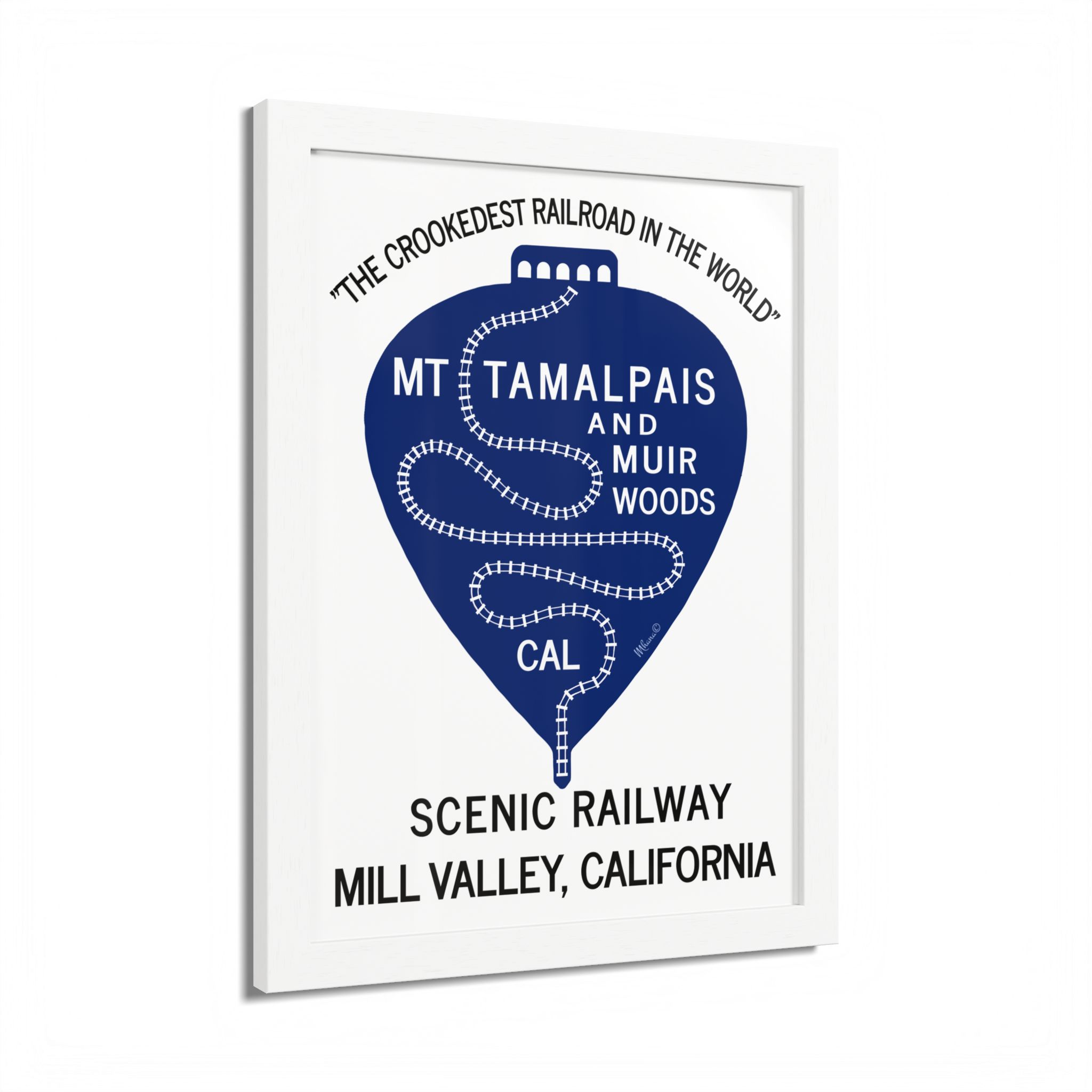 Vintage 1911 Mt Tamalpais Muir Woods Railroad Mill Valley California - Hand-crafted wooden frame - select options - Made in USA - Image 5