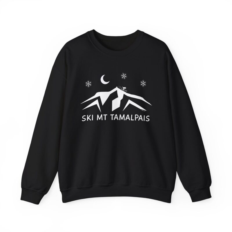 Ski Mt Tamalpais - Graphic Design - Unisex Crewneck Sweatshirt - front / back - Printed in USA