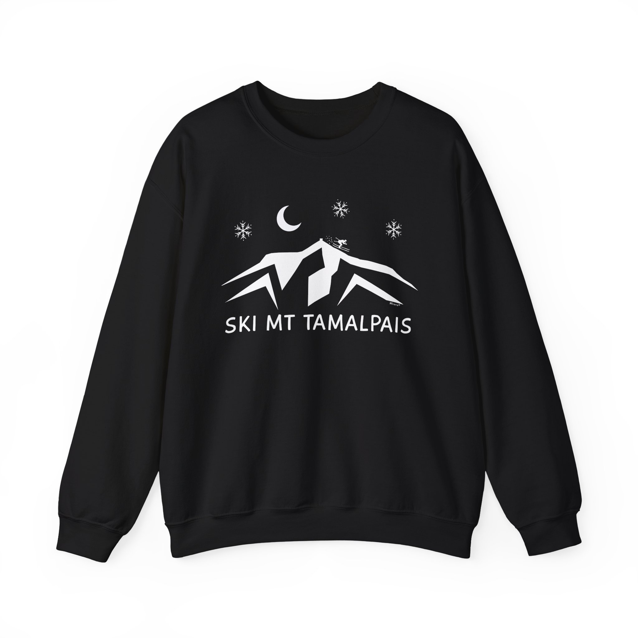 Ski Mt Tamalpais - Graphic Design - Unisex Crewneck Sweatshirt - front / back - Printed in USA