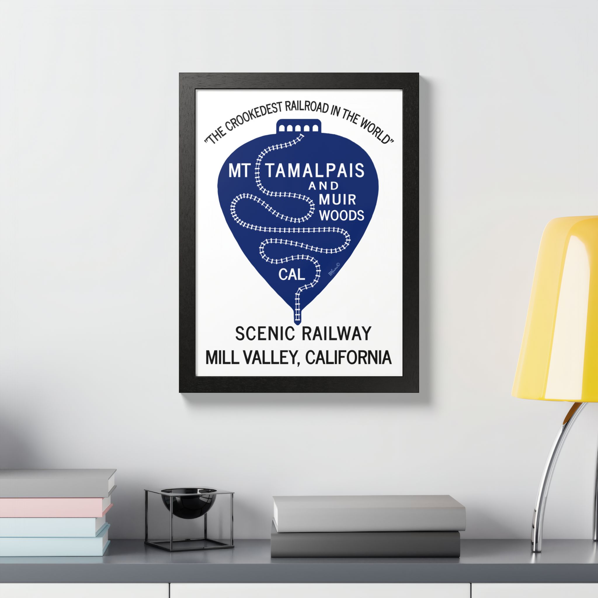 Vintage 1911 Mt Tamalpais Muir Woods Railroad Mill Valley California - Hand-crafted wooden frame - select options - Made in USA - Image 9