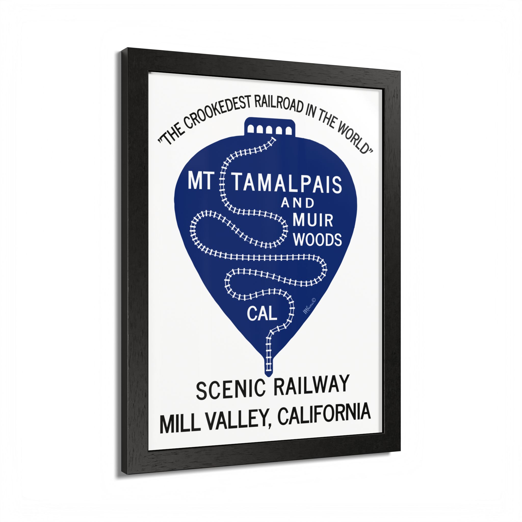 Vintage 1911 Mt Tamalpais Muir Woods Railroad Mill Valley California - Hand-crafted wooden frame - select options - Made in USA - Image 8