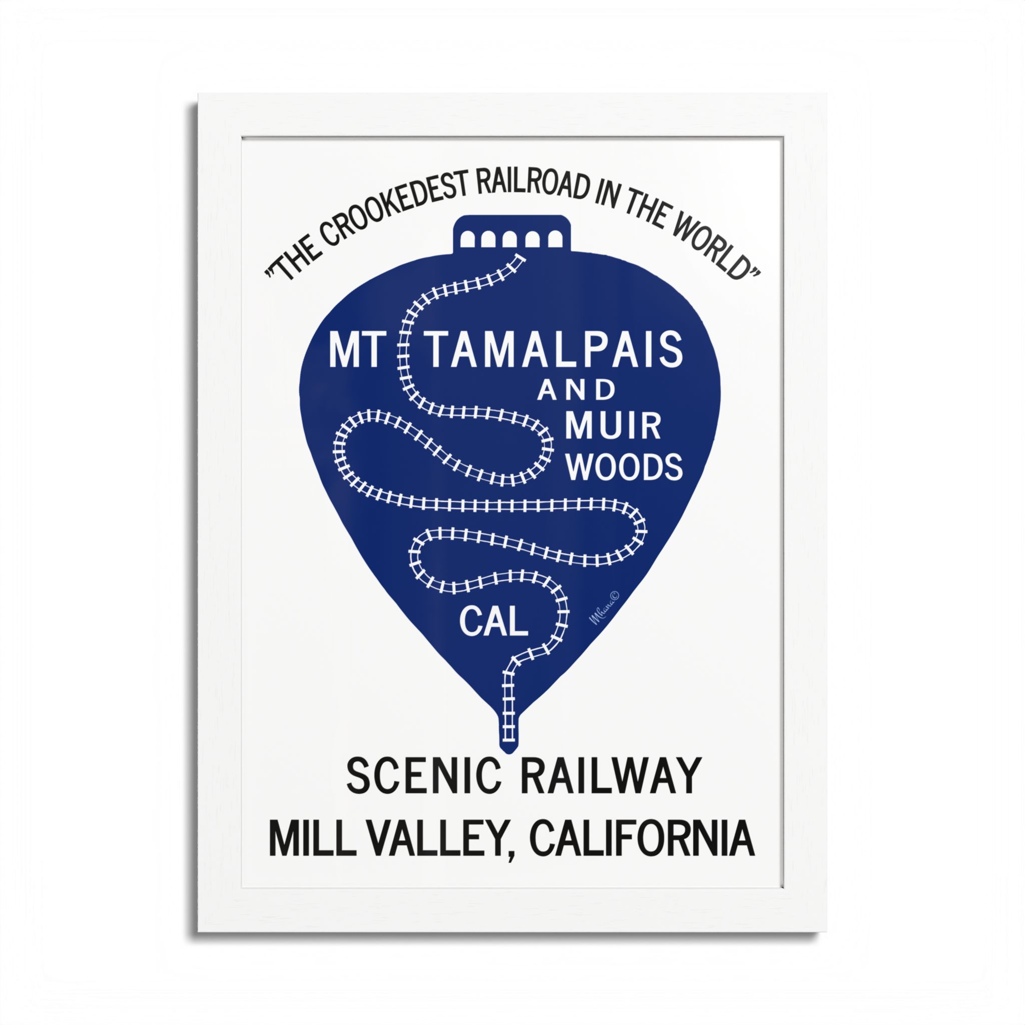 Vintage 1911 Mt Tamalpais Muir Woods Railroad Mill Valley California - Hand-crafted wooden frame - select options - Made in USA - Image 4