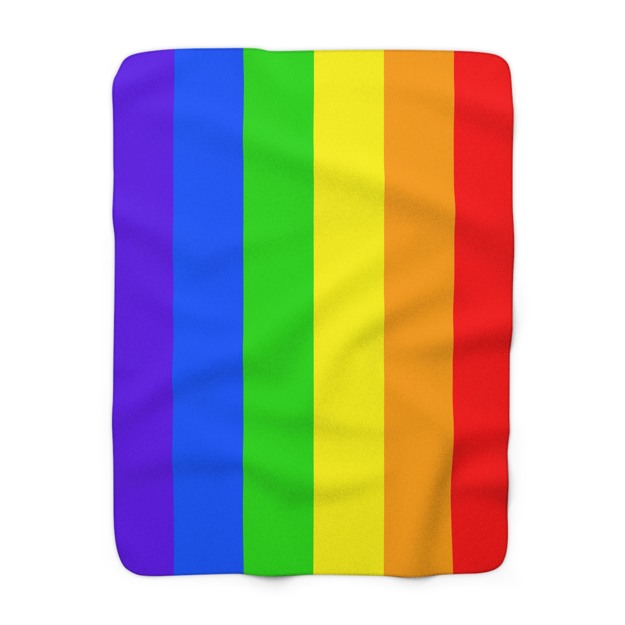 Cozy Sherpa Fleece Blanket - Rainbow Pride Design - Soft Warm & Stylish Home Decor and RVs