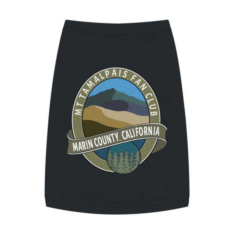 Cute Pet Tank Top - Oval Mt Tamalpais Fan Club Marin County California Souvenir Design - Pet Apparel for Dog and Cat Lovers - Select size and color - Made in AZ USA - PFY