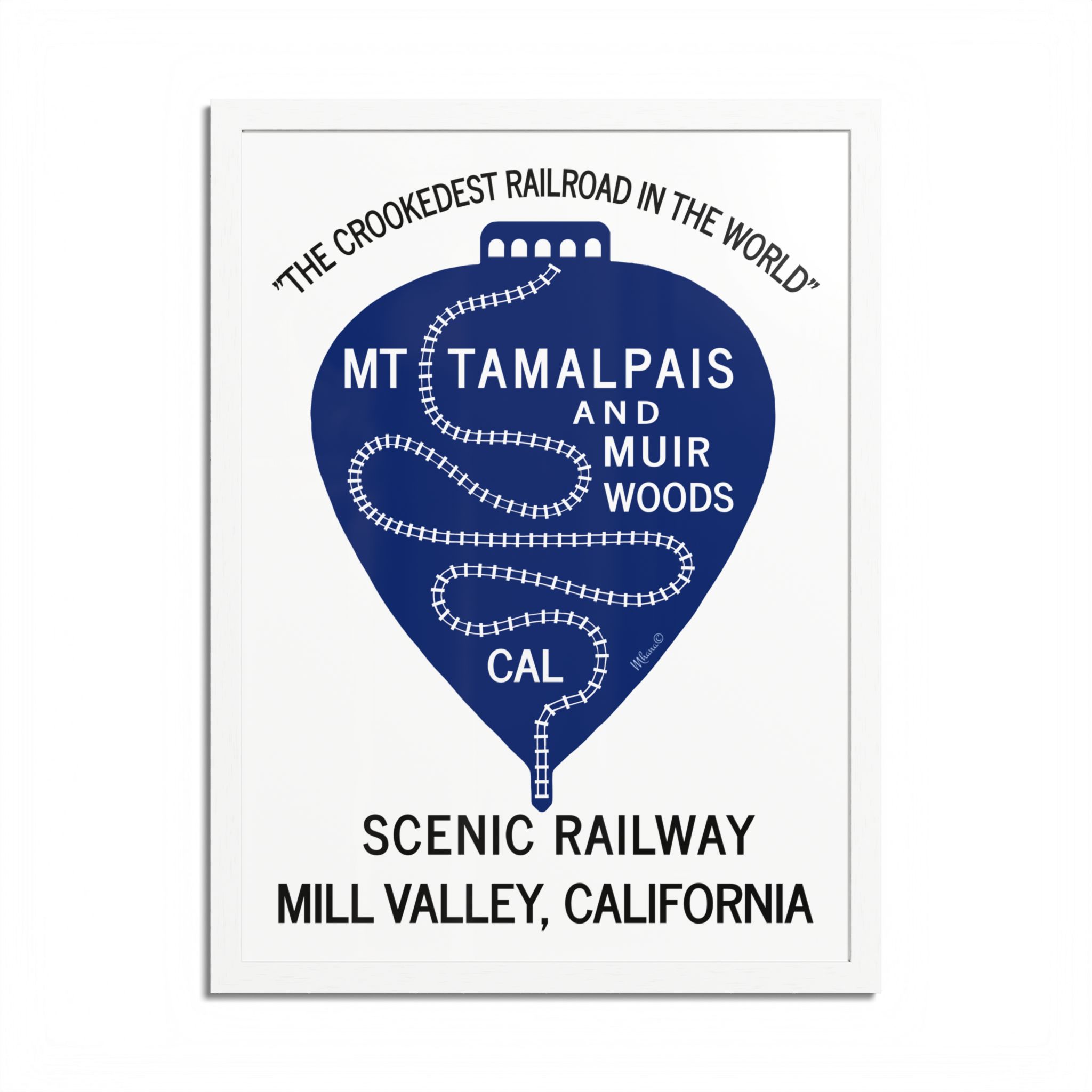 Vintage 1911 Mt Tamalpais Muir Woods Railroad Mill Valley California - Hand-crafted wooden frame - select options - Made in USA - Image 13