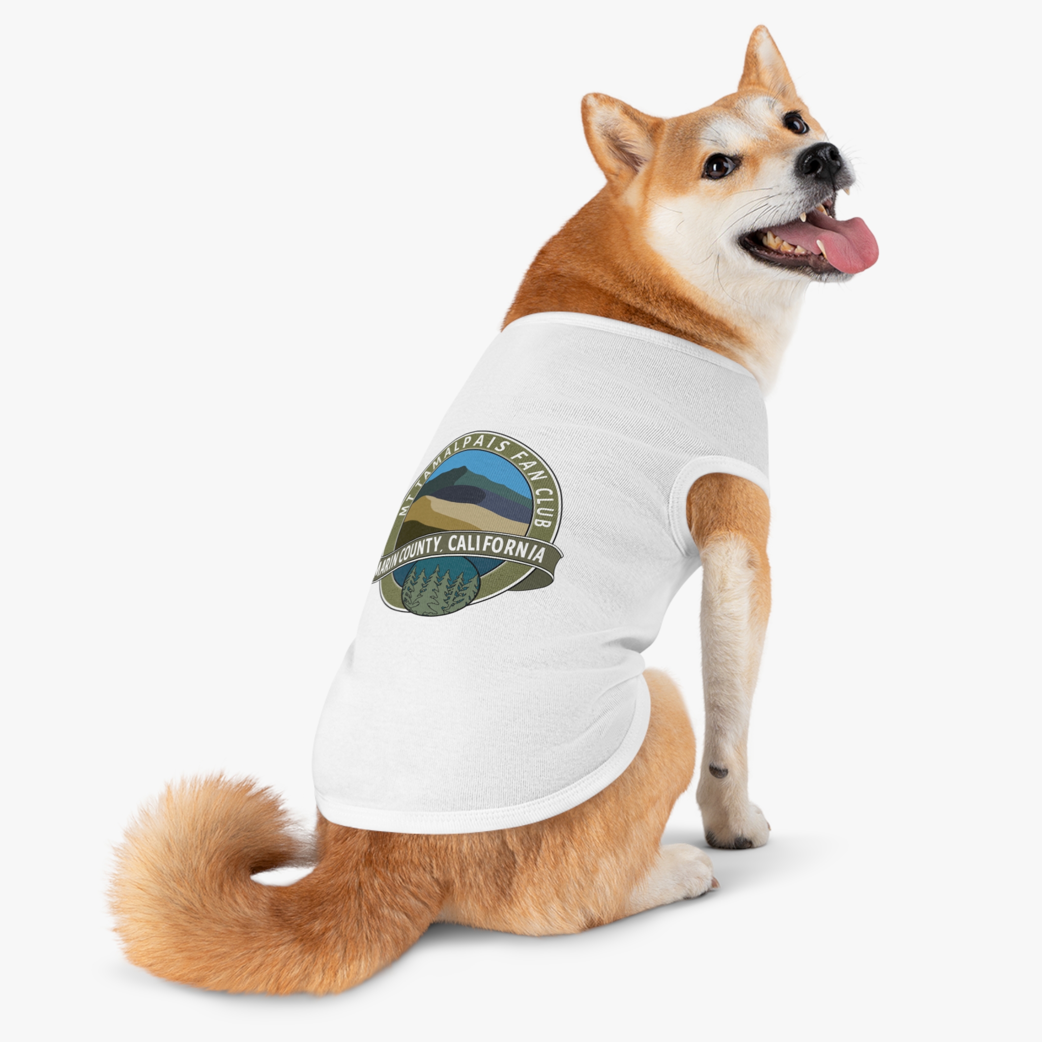 Cute Pet Tank Top - Oval Mt Tamalpais Fan Club Marin County California Souvenir Design - Pet Apparel for Dog and Cat Lovers - Select size and color - Made in AZ USA - PFY - Image 36