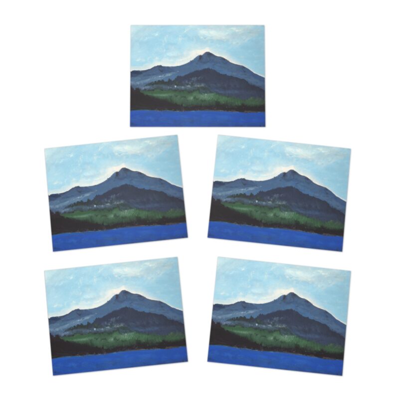 Mt Tamalpais Greeting Cards Hand painted prints - 5‑Pack - Made in USA