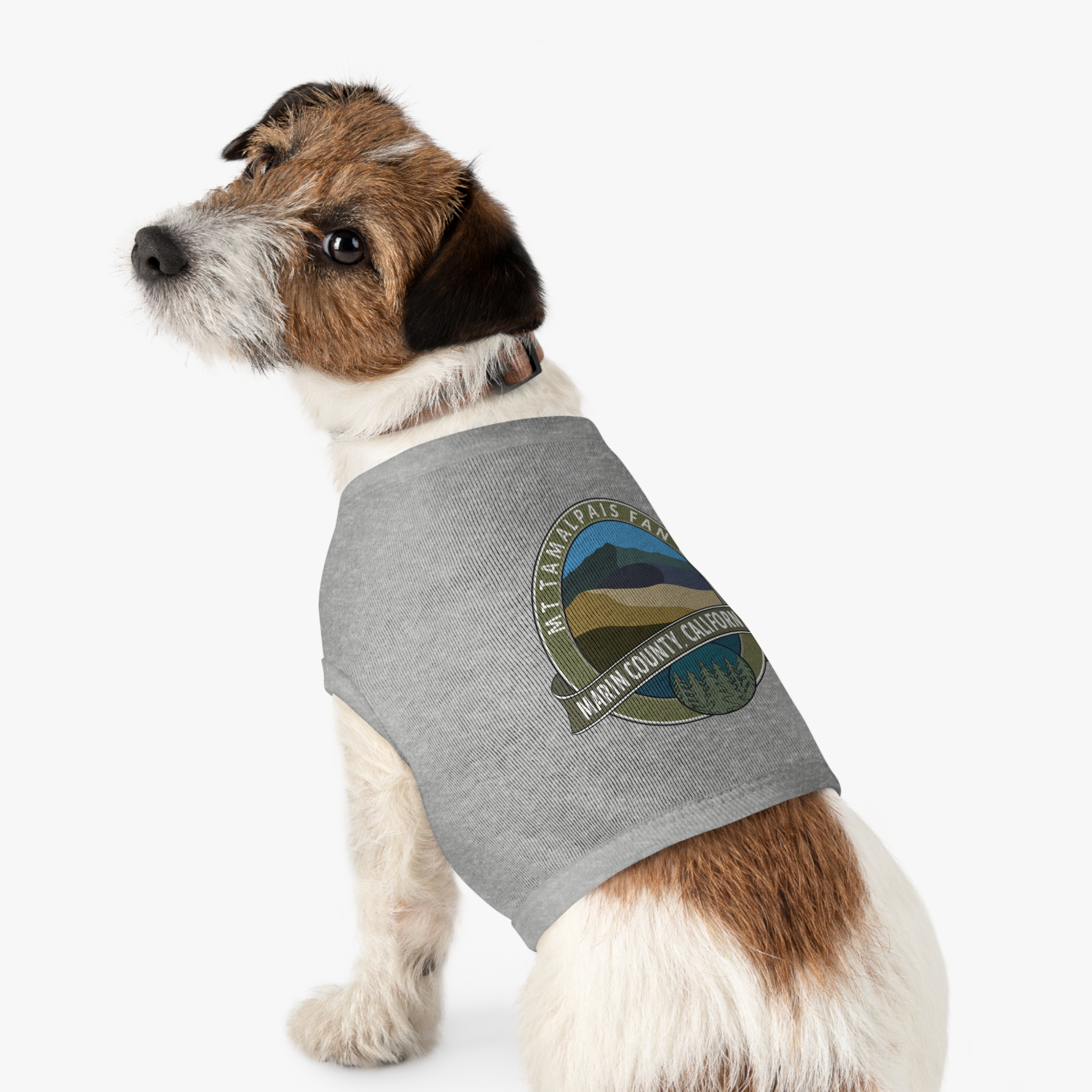 Cute Pet Tank Top - Oval Mt Tamalpais Fan Club Marin County California Souvenir Design - Pet Apparel for Dog and Cat Lovers - Select size and color - Made in AZ USA - PFY - Image 6
