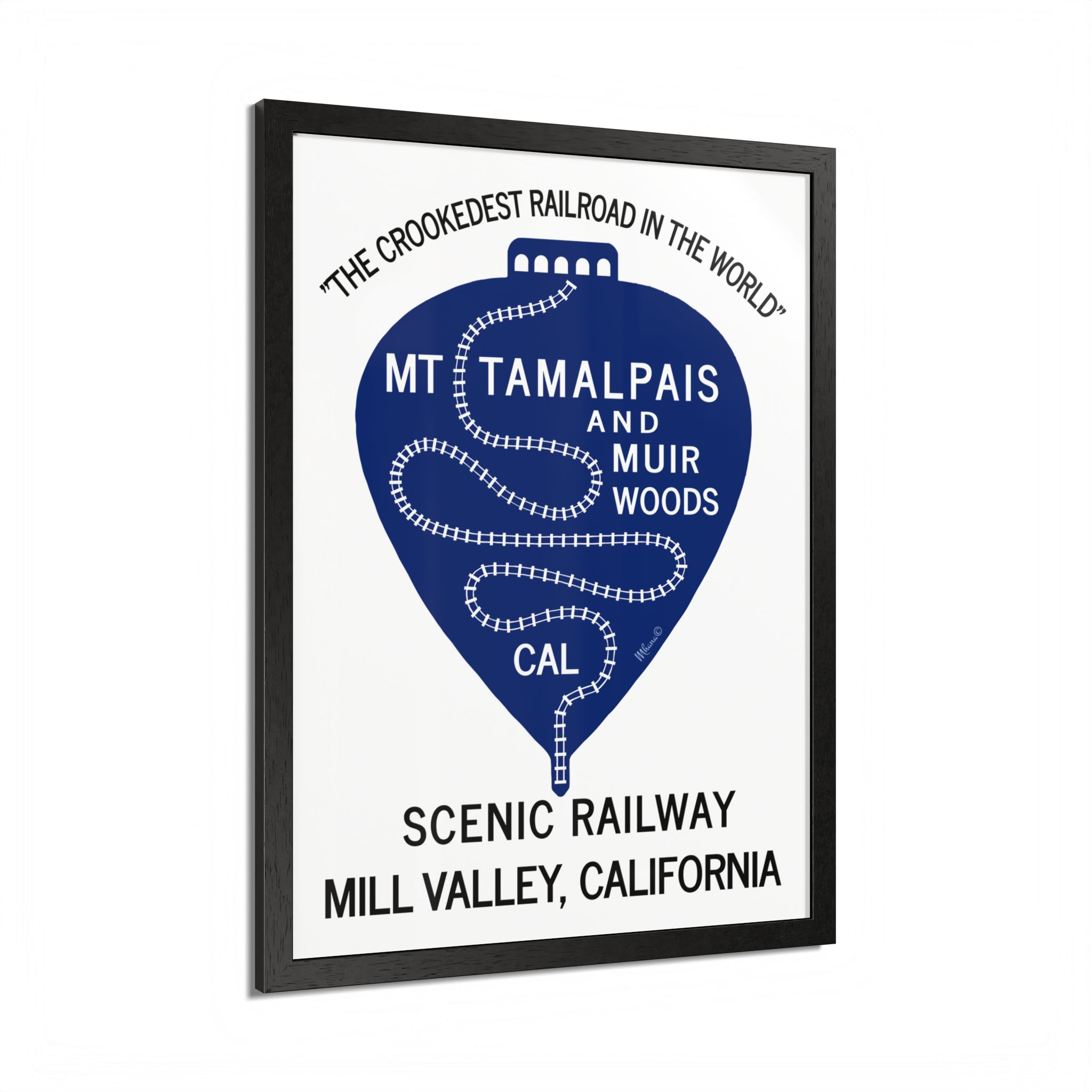 Vintage 1911 Mt Tamalpais Muir Woods Railroad Mill Valley California - Hand-crafted wooden frame - select options - Made in USA - Image 17