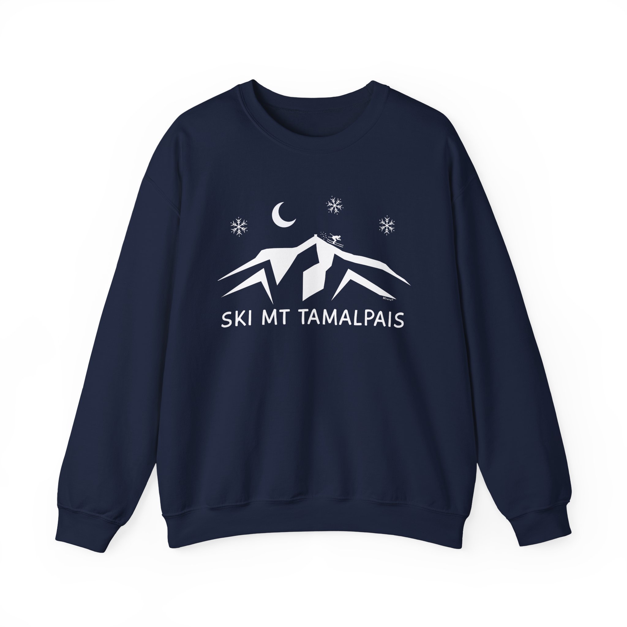 Ski Mt Tamalpais - Graphic Design - Unisex Crewneck Sweatshirt - front / back - Printed in USA - Image 5