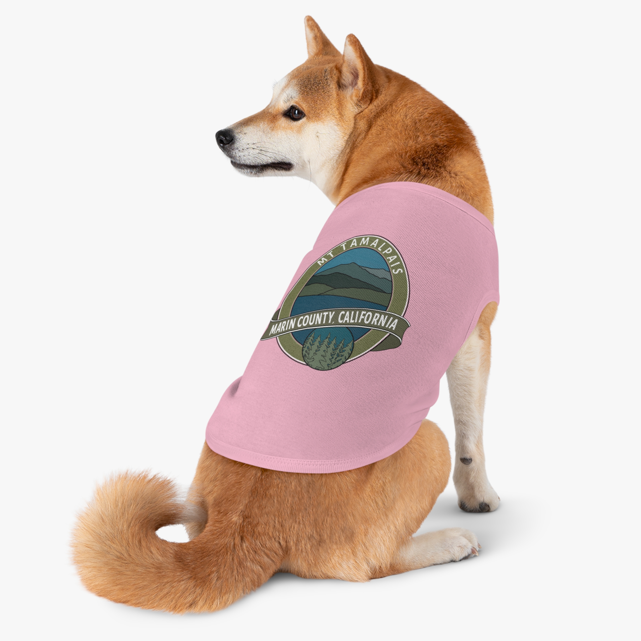 Cute Pet Tank Top - Oval Mt Tamalpais Marin County California Souvenir Design - Pet Apparel for Dog and Cat Lovers - Select size and color - Made in AZ USA - PFY - Image 21