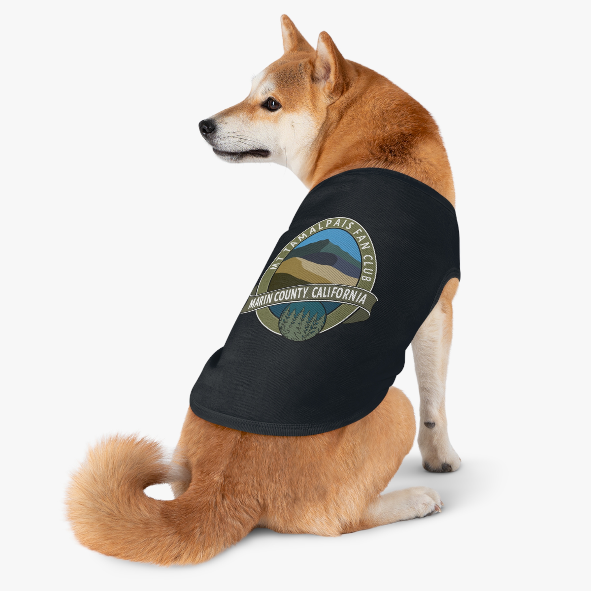Cute Pet Tank Top - Oval Mt Tamalpais Fan Club Marin County California Souvenir Design - Pet Apparel for Dog and Cat Lovers - Select size and color - Made in AZ USA - PFY - Image 15