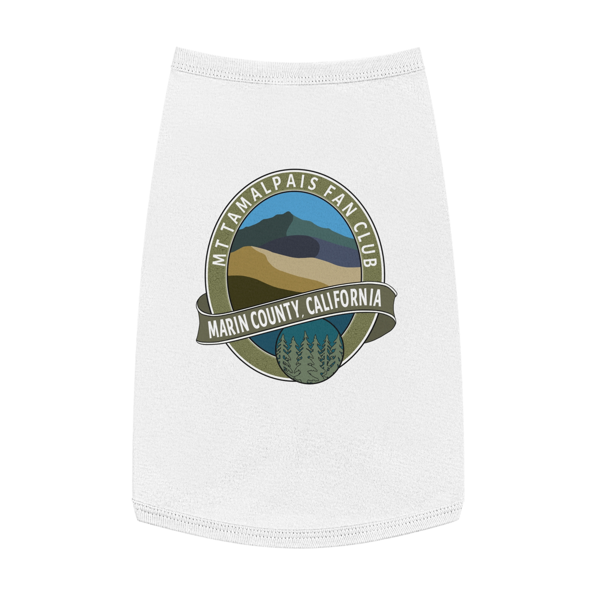 Cute Pet Tank Top - Oval Mt Tamalpais Fan Club Marin County California Souvenir Design - Pet Apparel for Dog and Cat Lovers - Select size and color - Made in AZ USA - PFY - Image 22