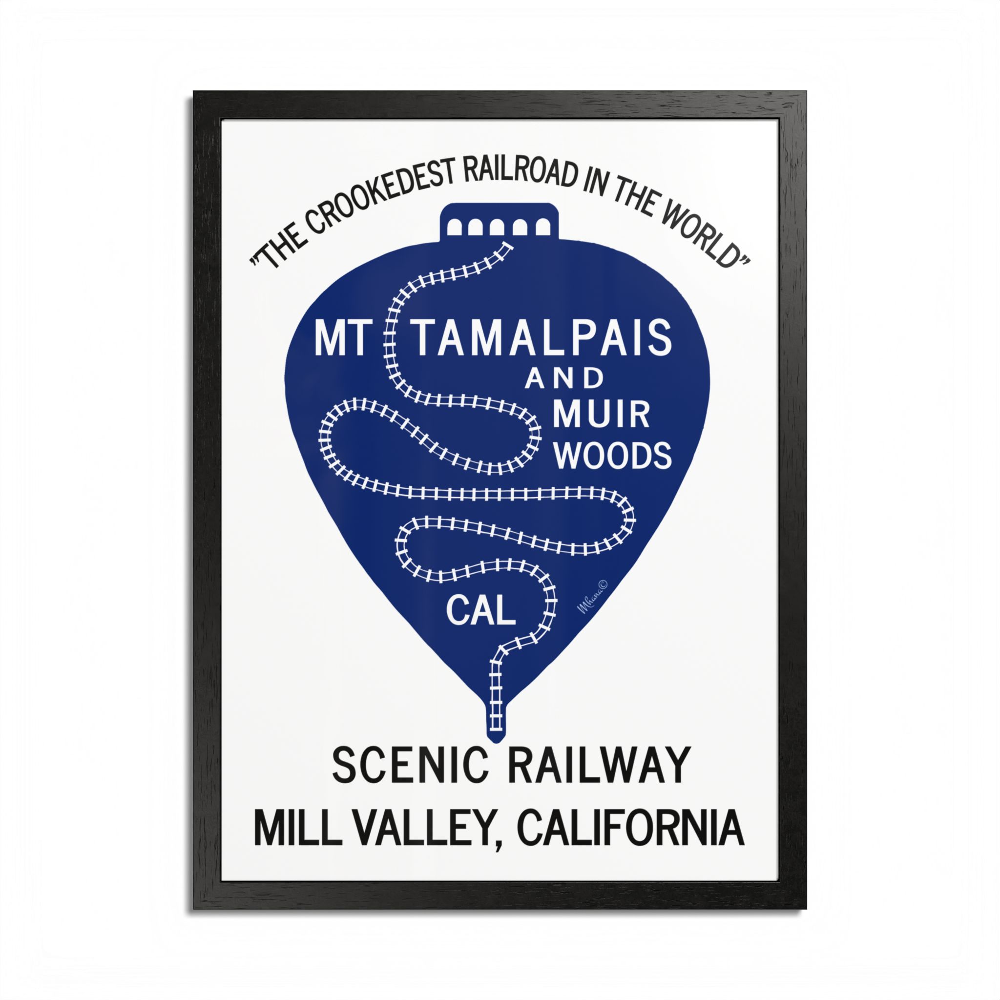 Vintage 1911 Mt Tamalpais Muir Woods Railroad Mill Valley California - Hand-crafted wooden frame - select options - Made in USA - Image 16