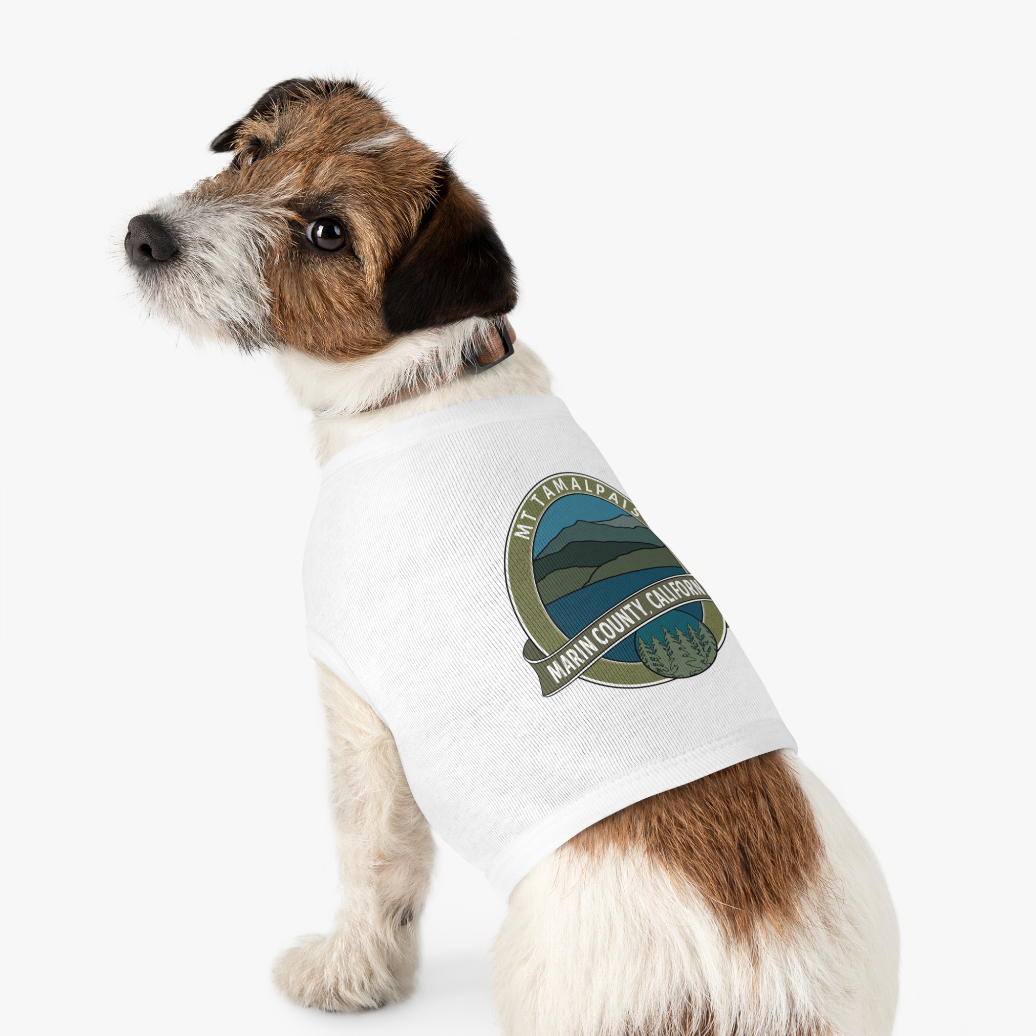 Cute Pet Tank Top - Oval Mt Tamalpais Marin County California Souvenir Design - Pet Apparel for Dog and Cat Lovers - Select size and color - Made in AZ USA - PFY - Image 12