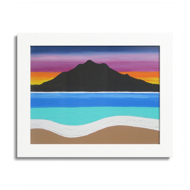 Framed Poster - The Sleeping Lady's Serene Twilight Shoreline - Mt Tamalpais - select finish - ma