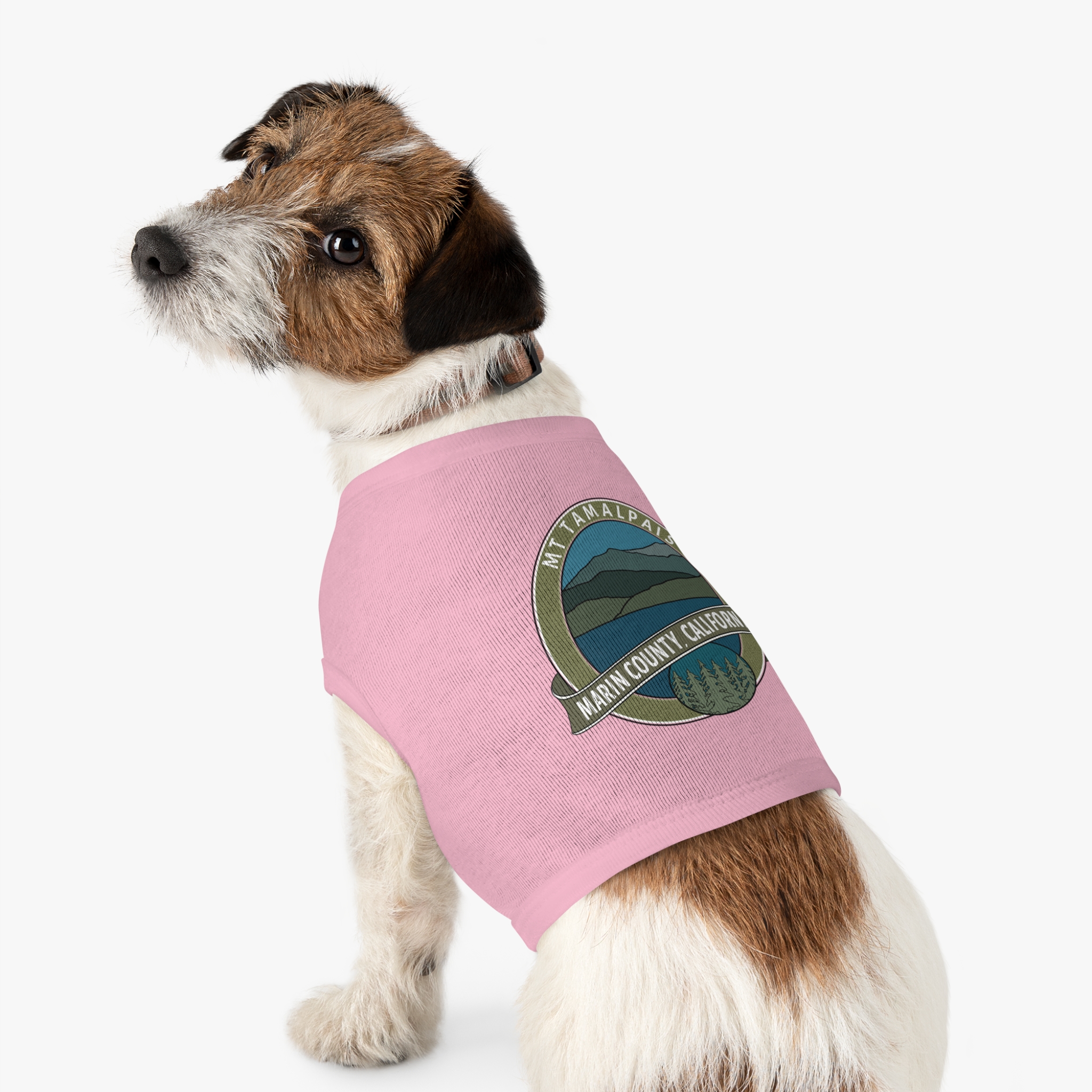 Cute Pet Tank Top - Oval Mt Tamalpais Marin County California Souvenir Design - Pet Apparel for Dog and Cat Lovers - Select size and color - Made in AZ USA - PFY - Image 9