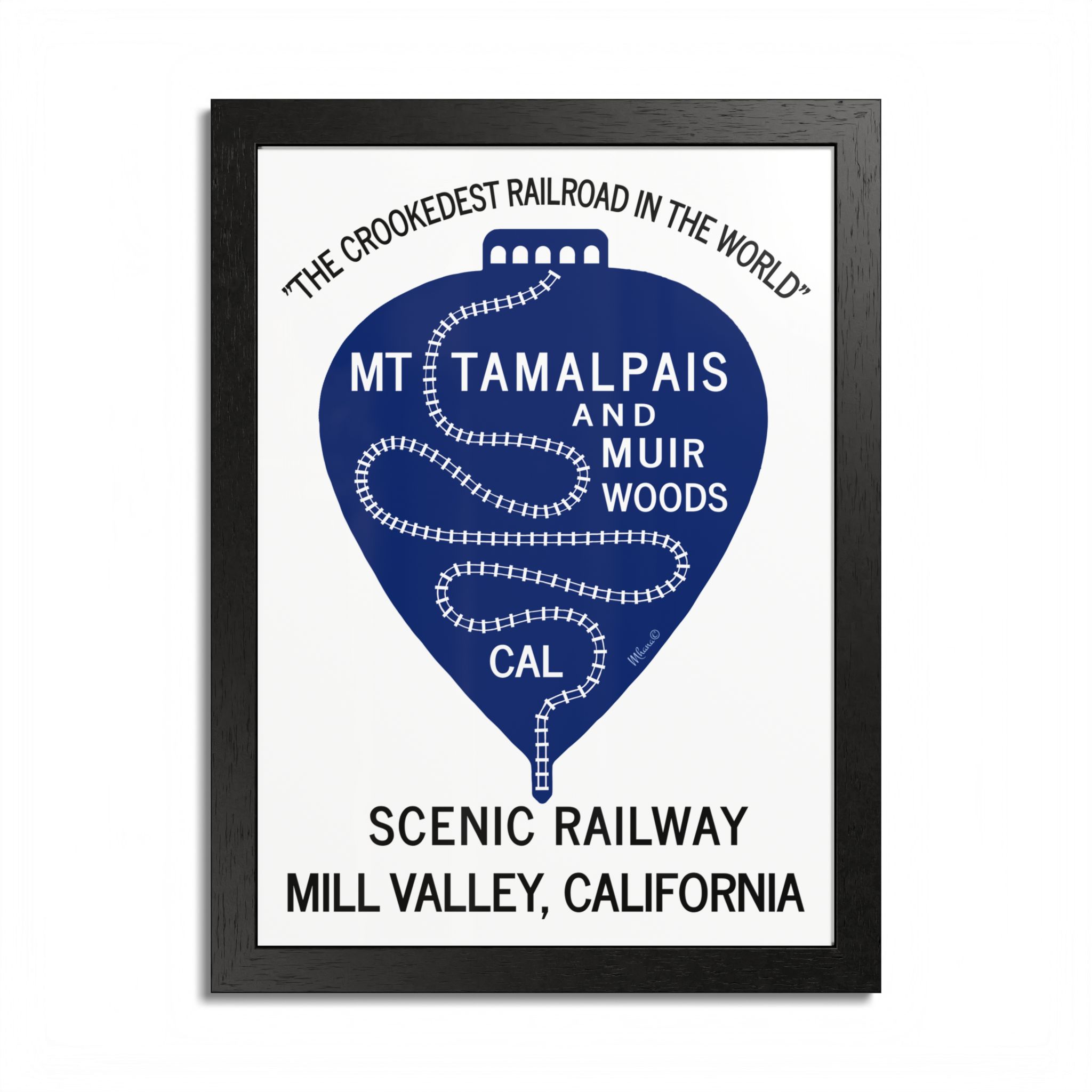 Vintage 1911 Mt Tamalpais Muir Woods Railroad Mill Valley California - Hand-crafted wooden frame - select options - Made in USA - Image 7