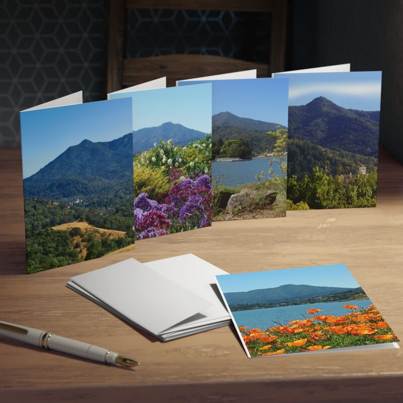 Mt Tamalpais Greeting Cards 5‑Pack vertical - Made in USA